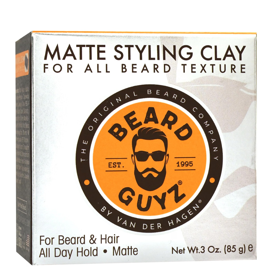 Beard Guyz Matte Styling Clay - Arcilla para peinar,Fijación fuerte para barba y cabello - 85g