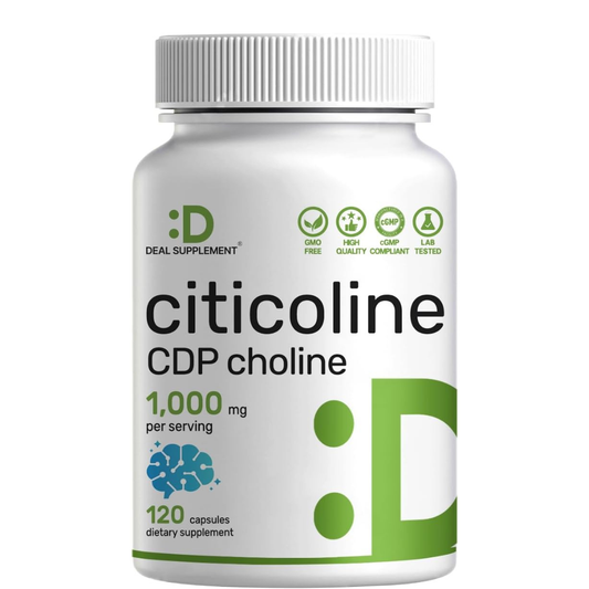 DEAL SUPPLEMENT Citicoline CDP Colina, 1,000 mg por porción, 120 cápsulas