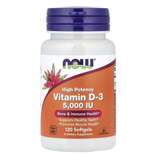 Vitamin D-3 NOW Foods, 125 mcg (5,000 IU)