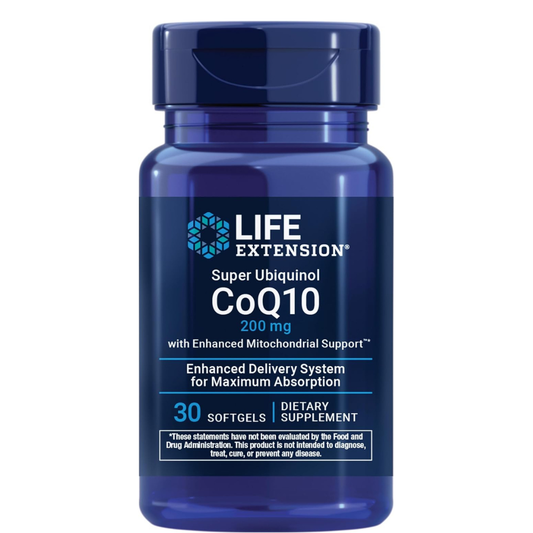 Life Extension Super Ubiquinol CoQ10 200mg , 30 Capsulas
