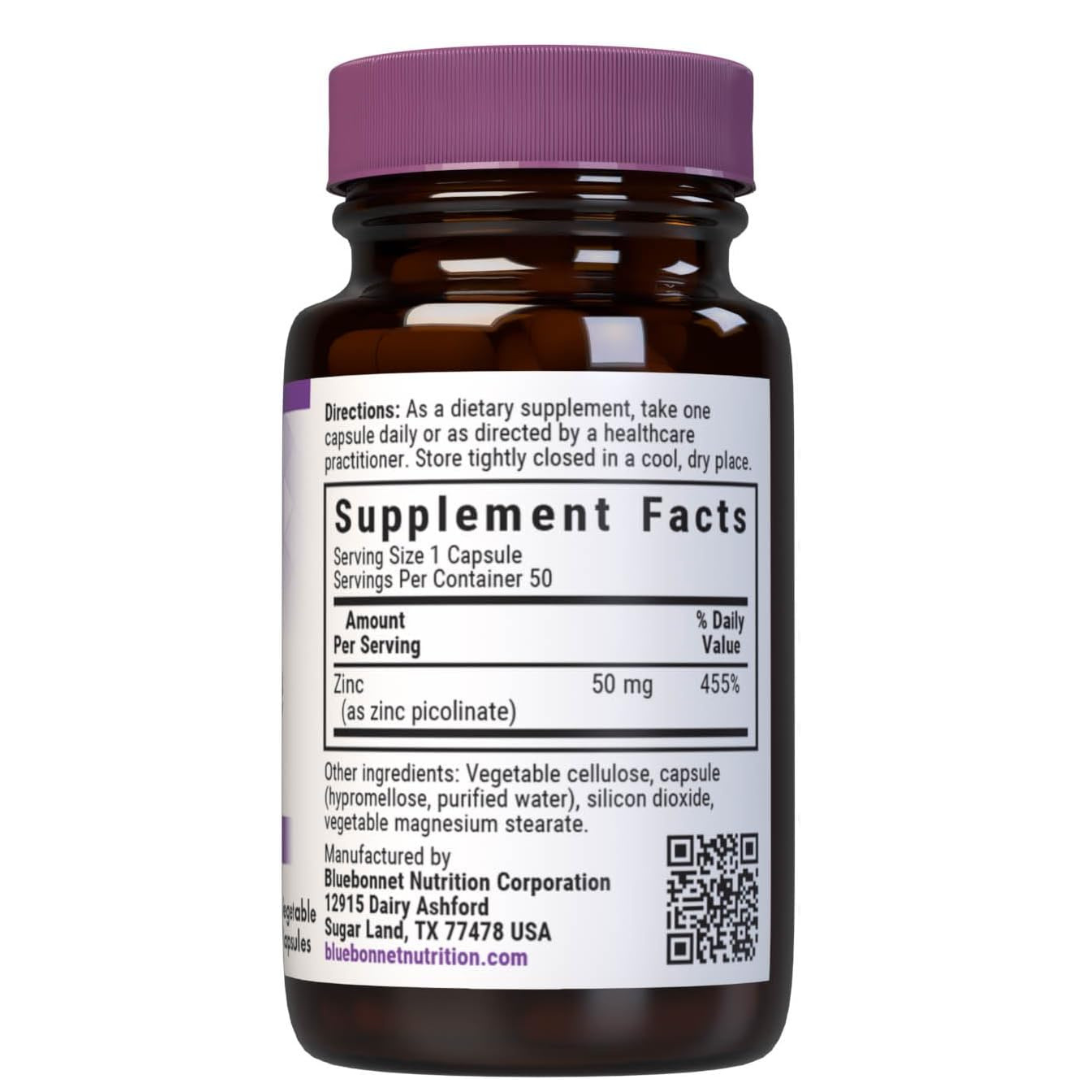 Bluebonnet Nutrition Picolinato de zinc 50mg