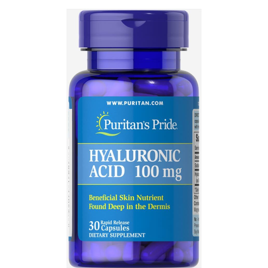 Puritans Pride - Hyaluronic Acid 100mg, 30 cápsulas de liberación rápida