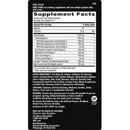 GNC Complete Omega - 60 capsulas