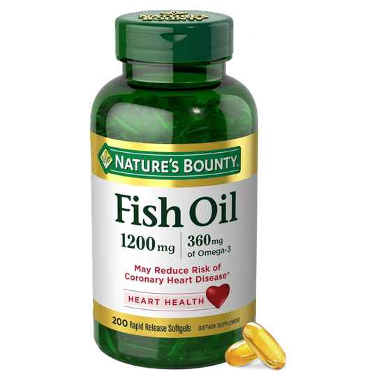 Fish Oil Nature's Bounty  1200Mg, 360mg Omega  200 Capsulas Blandas