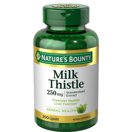 Natures Bounty Milk Thistle 250mg  200 Capsulas - Extracto de Cardo Mariano