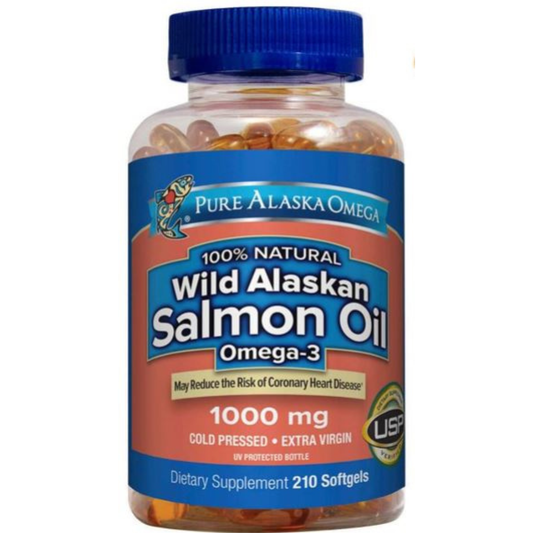 Pure Alaskan Omega Wild Salmon Oil 1000 mg., 210 cápsulas blandas
