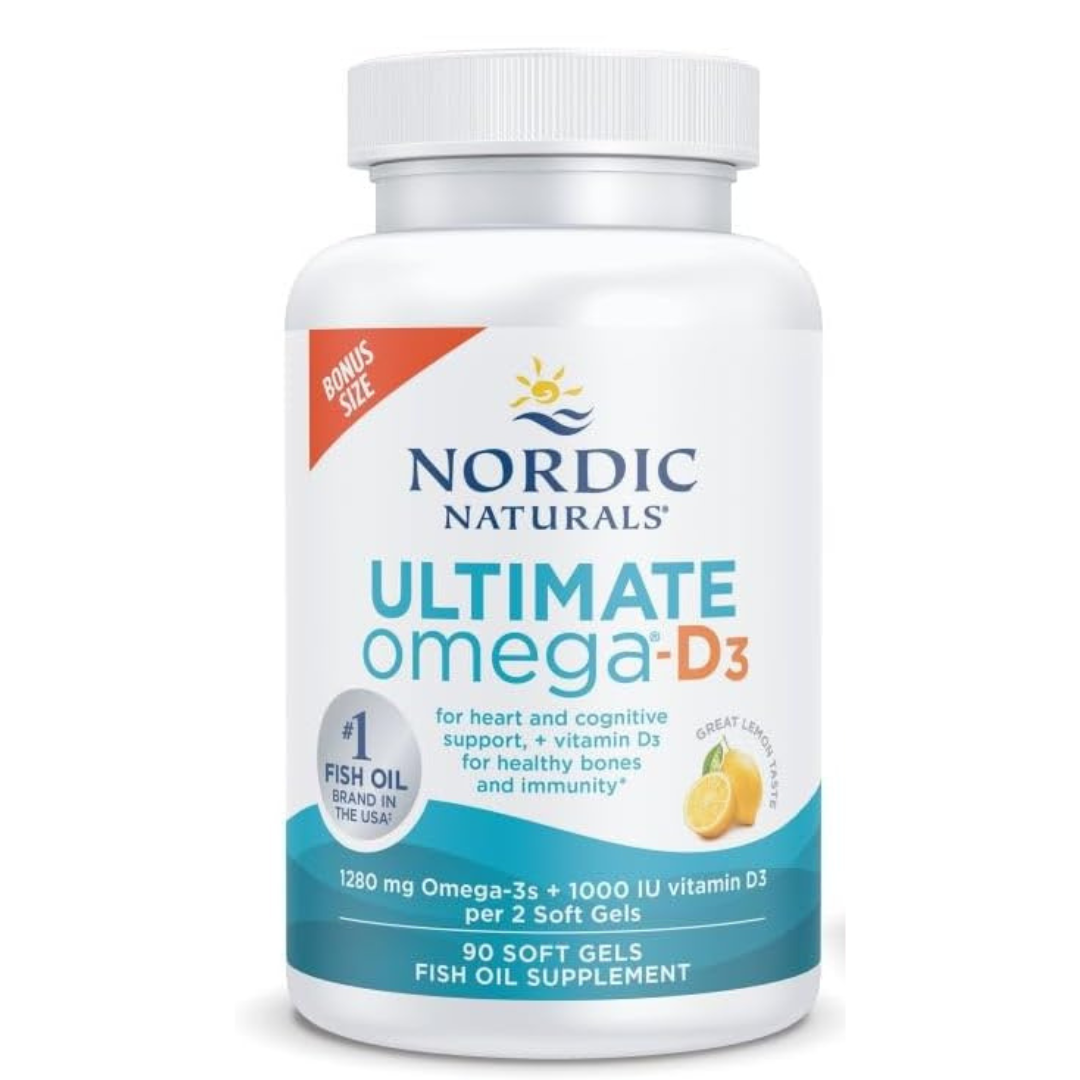 Nordic Naturals - Ultimate Omega +  D3, 1280mg - 90 capsulas