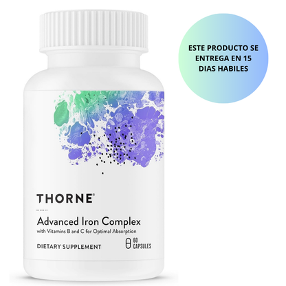 THORNE - Advanced Iron Complex con vitamina B, 60 capsulas