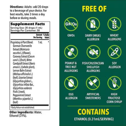 Iberogast - Gotas líquidas de suplemento herbal diario para el alivio digestivo de doble acción, 20ml
