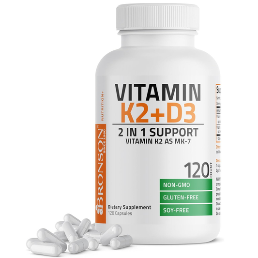 Bronson Nutrition Vitamina K2+D3 120 Capsulas