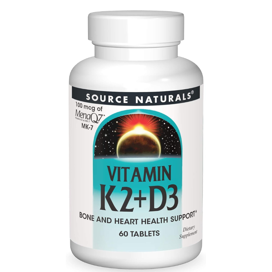 Source Naturals, VitaminaK2 + D3, 60 Tabletas