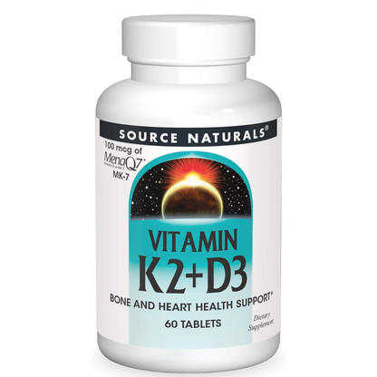 Source Naturals, VitaminaK2 + D3, 60 Tabletas