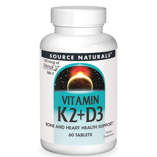 Source Naturals, VitaminaK2 + D3, 60 Tabletas