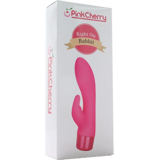 PinkCherry Right On Rabbit Vibrador de doble motor de silicona