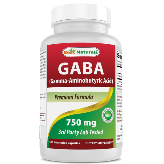 GABA 750mg , 180 capsulas - Best Naturals