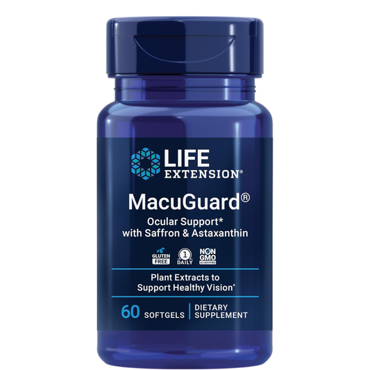 Life Extension - MacuGuard ocular support con Saffron y Astaxanthin, 60 capsulas