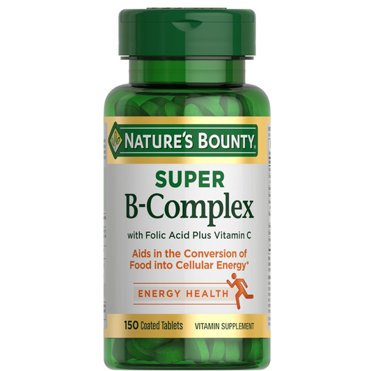 Nature's Bounty Complejo B con ácido fólico más Vitamina C, 150 tabletas