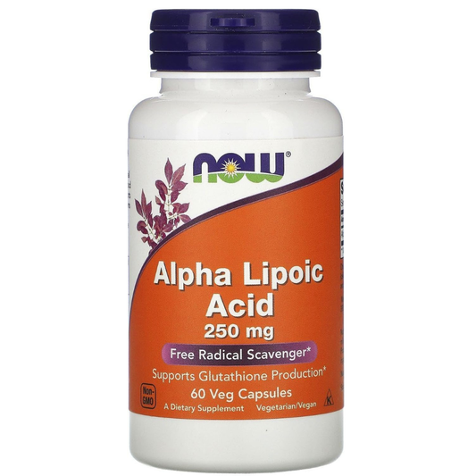 Alpha Lipoic Acid 250mg , capsulas vegetarianas - Now