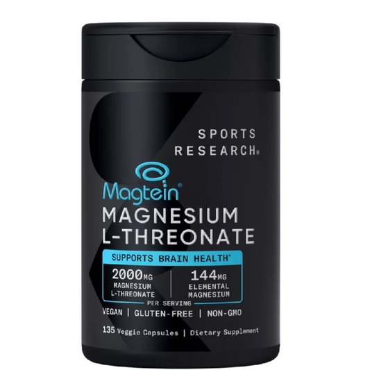 Sports Research Magtein Magnesio L-Threonate, 2000 mg,  135 capsulas