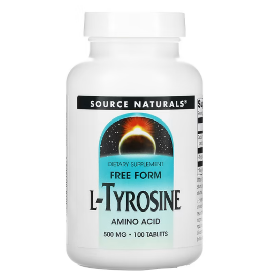 L-Tyrosine 500mg , 100 tabletas - Source Naturals
