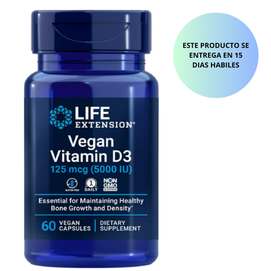 Life Extension vegan vitamina D3 125mcg , 60 capsulas