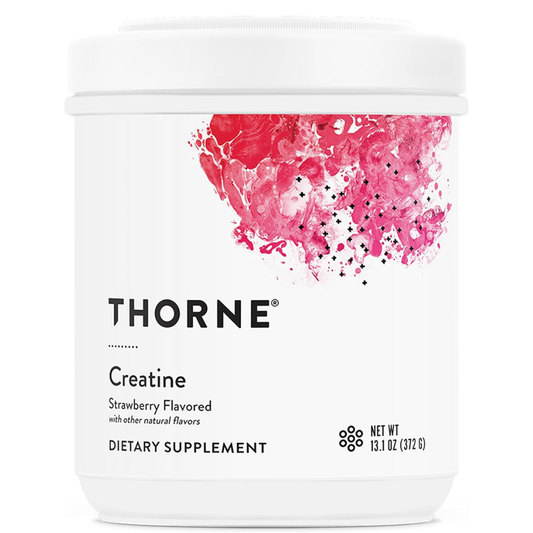 THORNE - Creatina micronizada en polvo   sabor a strawberry flavored 372gr