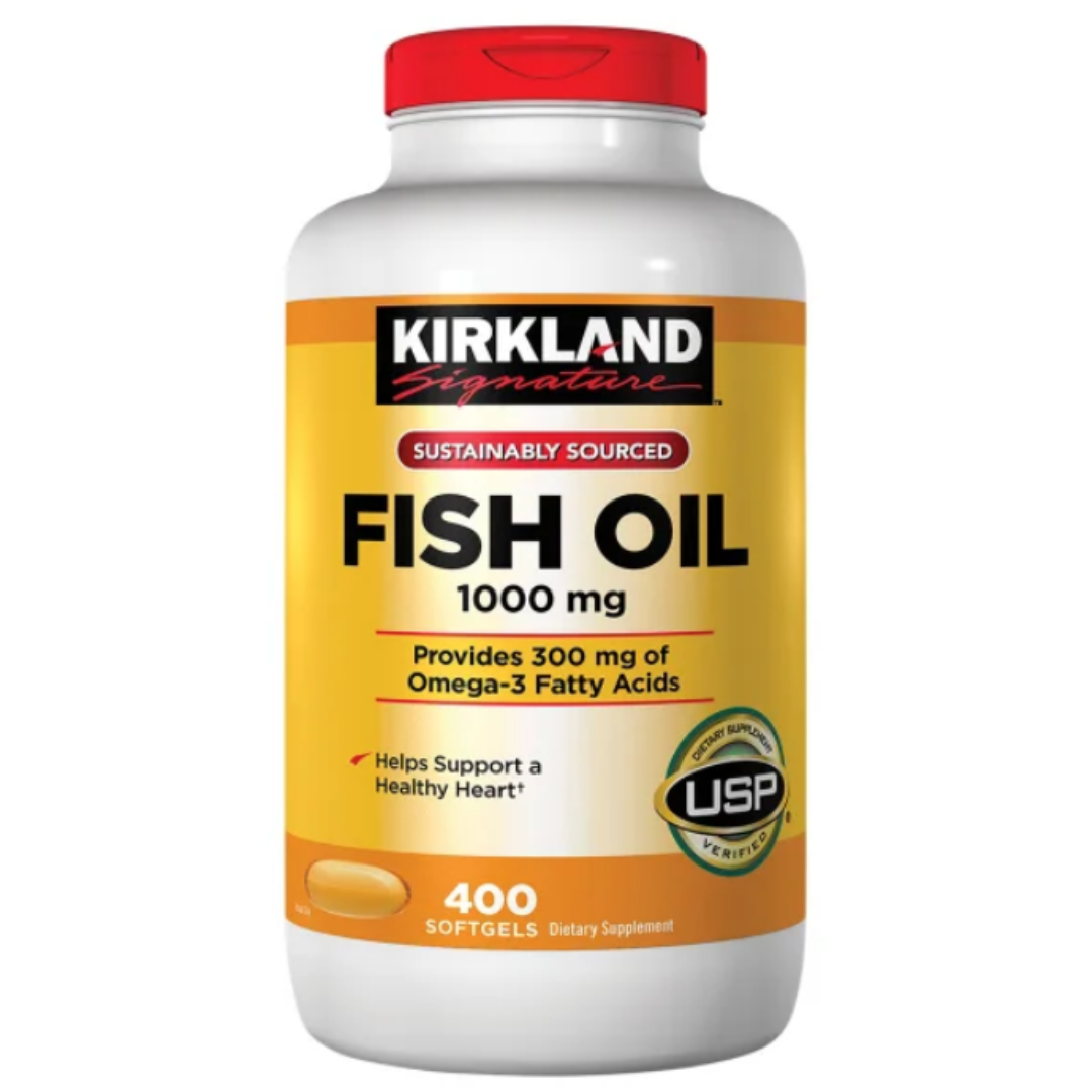 Kirkland Signature Fish Oil 1000mg , 400 Capsulas blandas