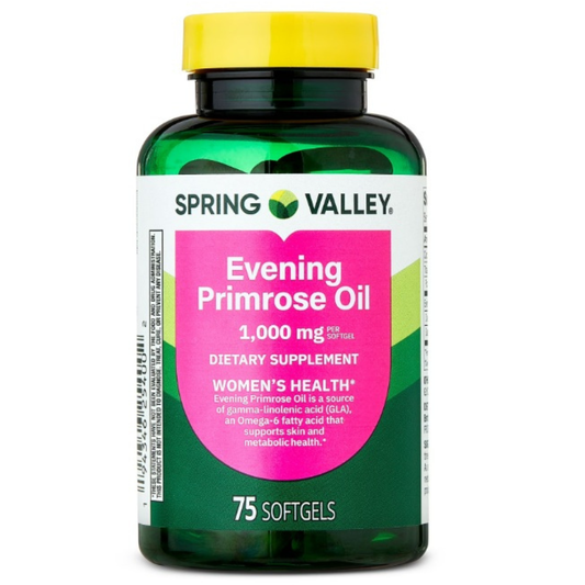 Evening primrose oil 1000mg , 75 capsulas - Spring Valley