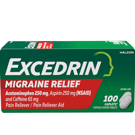 Excedrin Migraña relief, 100 Tabletas