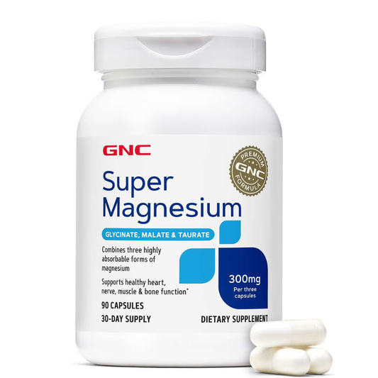 Super Magnesium GNC - 90 Tabletas de 300 mg