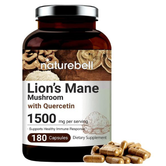 Suplementos de melena de león NatureBell, 1500 mg- 180 cap