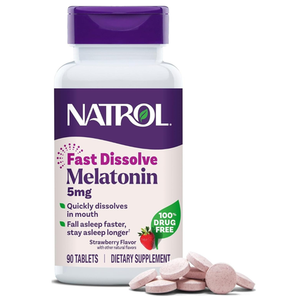 Melatonina Natrol 5mg en tabletas , Fast Dissolve