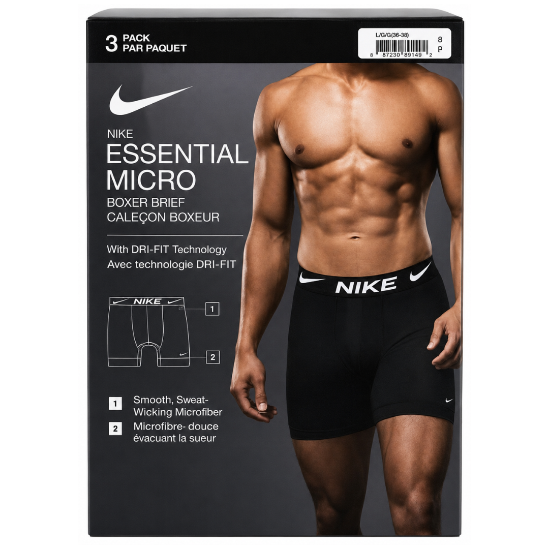 Nike Essential boxer Micro Stretch para hombre (paquete de 3)