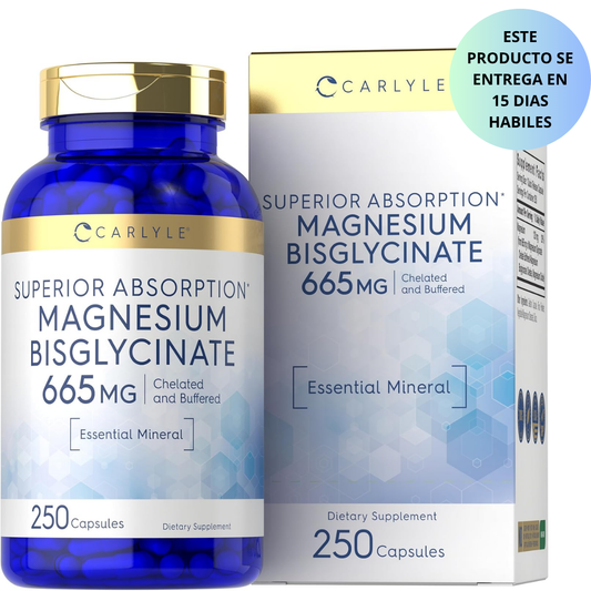 Carlyle Bisglicinato de magnesio tamponado 665 mg | 250 cápsulas