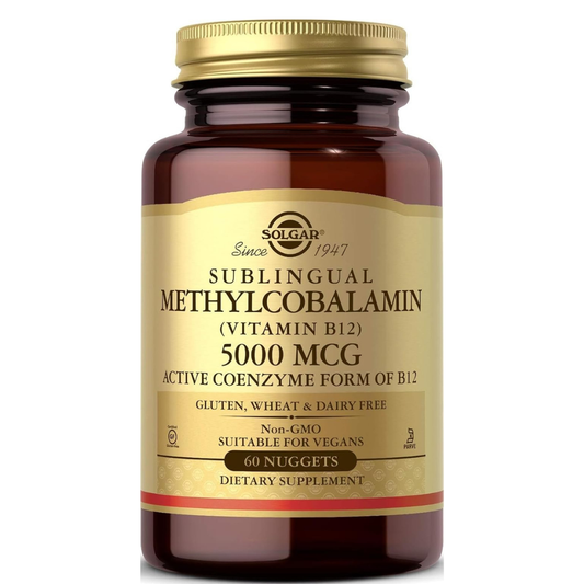 Solgar - Vitamina B12 ( Methylcobalamin)  5000mcg, 60 nuggets