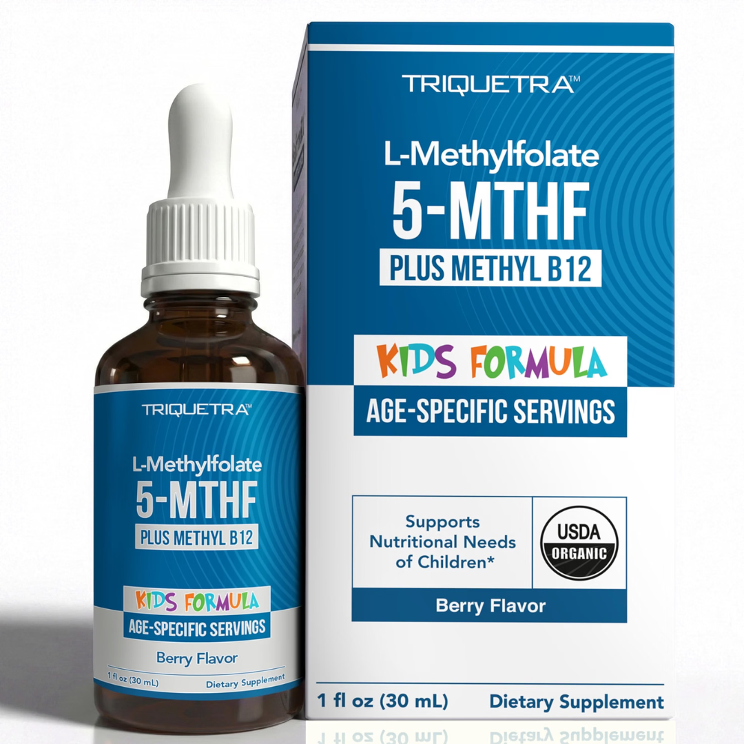 Triquetra - L-Methylfolate + Methyl B12 Kids  para niños, 30ml
