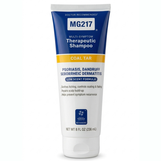 MG217 Champú para la psoriasis con 0.5% alquitrán de hulla, 236ml