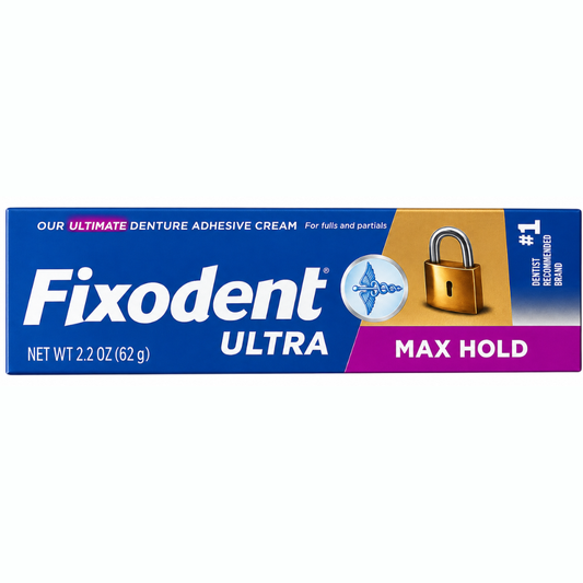Fixodent Ultra Crema Adhesiva para Dentaduras de Fijación Máxima y Segura 62g