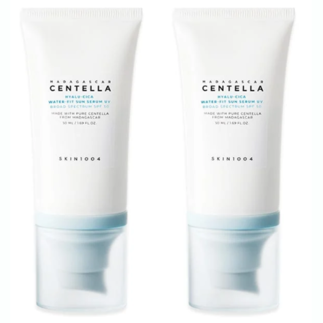 Madagascar Centella - Hyalu-Cica Water-Fit Sun Serum UV SPF 50 Pack doble, 50ml
