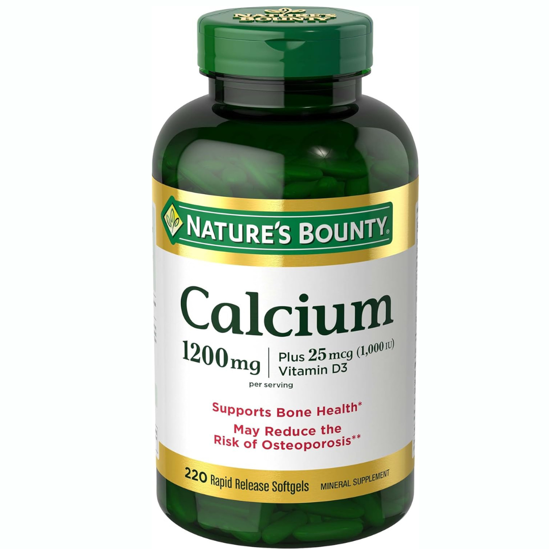 Natures Bounty - Calcium 1200mg plus 25mcg(1000IU) con Vitamina D3 - 220 Cápsulas blandas