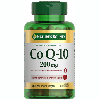 Nature's Bounty CoQ10  de 200 mg. alta absorbcion 80 cápsulas blandas,