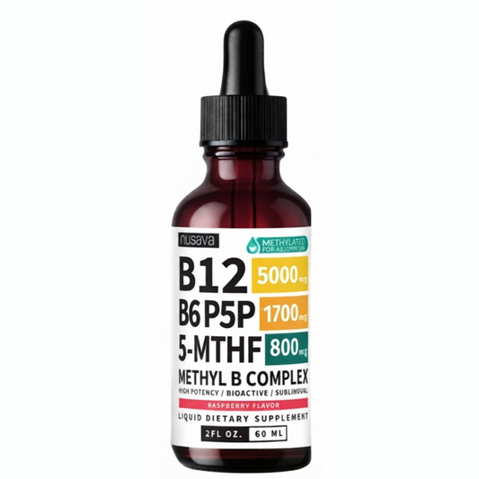 NUSAVA gotas líquidas de complejo B metilado, 60ml