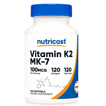 Nutricost Vitamina K2 MK-7 100 mcg,  Cápsulas