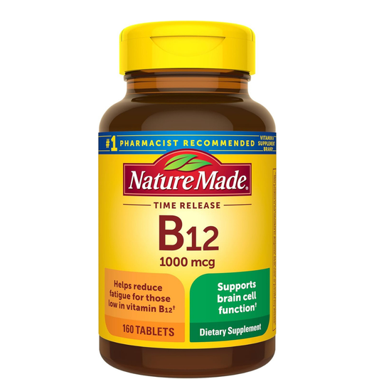 Vitamin B12 1000 mcg Time Release 160 Tabletas - Nature Made