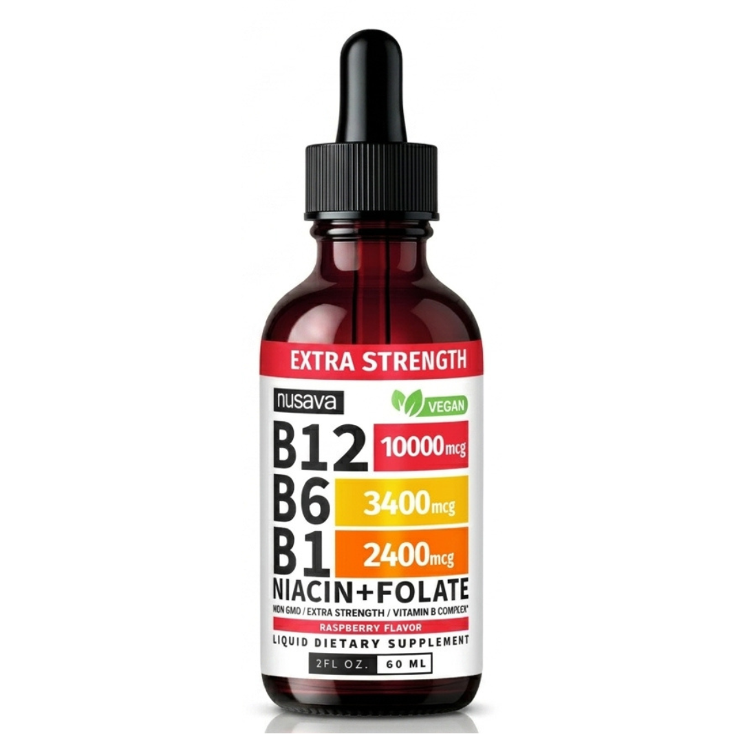 NUSAVA Vitamina B12 líquida sublingual, extra fuerte , 60ml