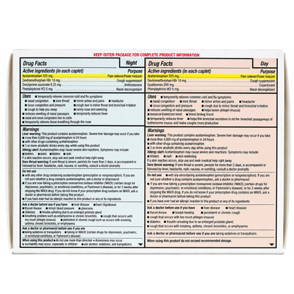 Kirkland - Cool Blast Severe Cold &  Flu, plus congestion 168 total de capsulas