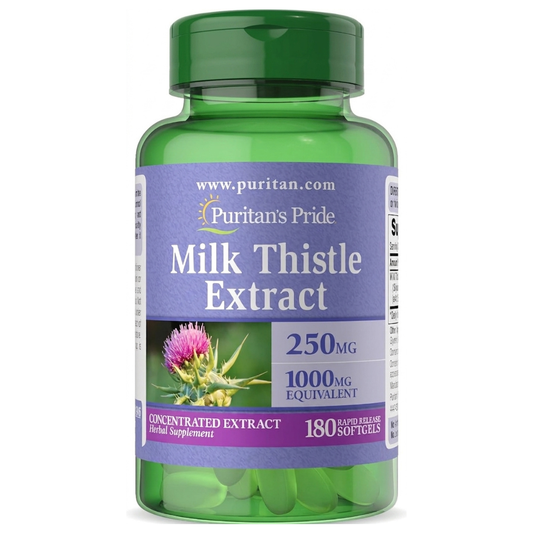 Milk Thistle Extract - Puritans Pride - 1000 mg - 180 Capsulas