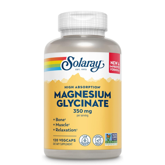 Solaray - Magnesio glicinate 350mg ( alta absorpcion), 120 capsulas
