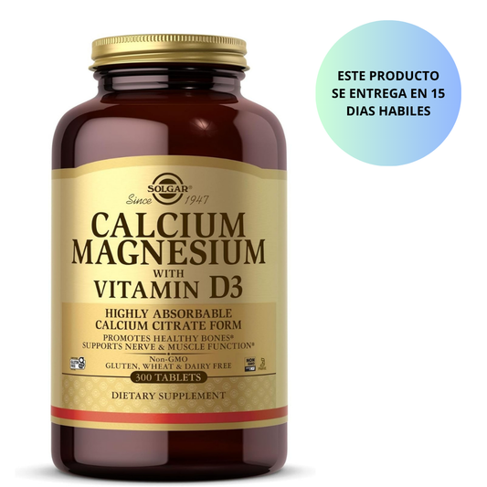 Solgar Calcio y magnesio con vitamina D3, 300 tabletas
