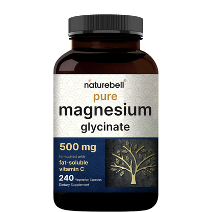 Magnesio Glisinato  500mg , 240 capsulas  - Naturebell